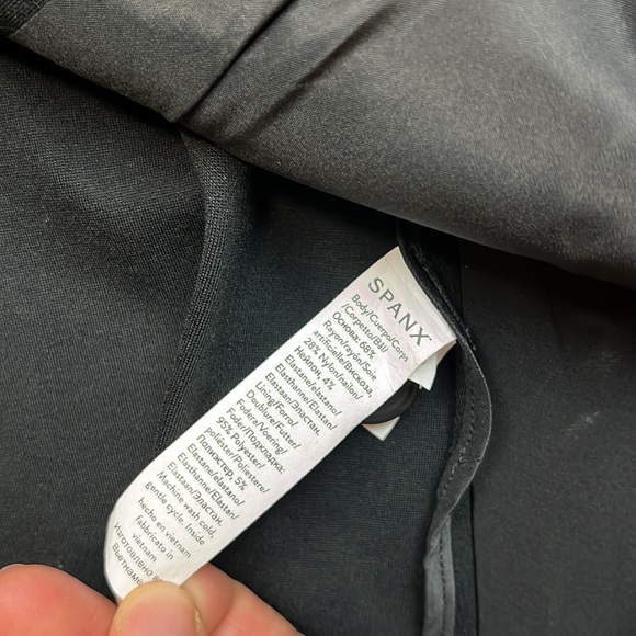 NEW! SPANX Collarless Oversize Ponte Knit Blazer BLACK, SIZE 1X 1344 - Picture 7 of 7